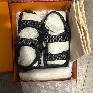 Tory Burch Black and White Sandals